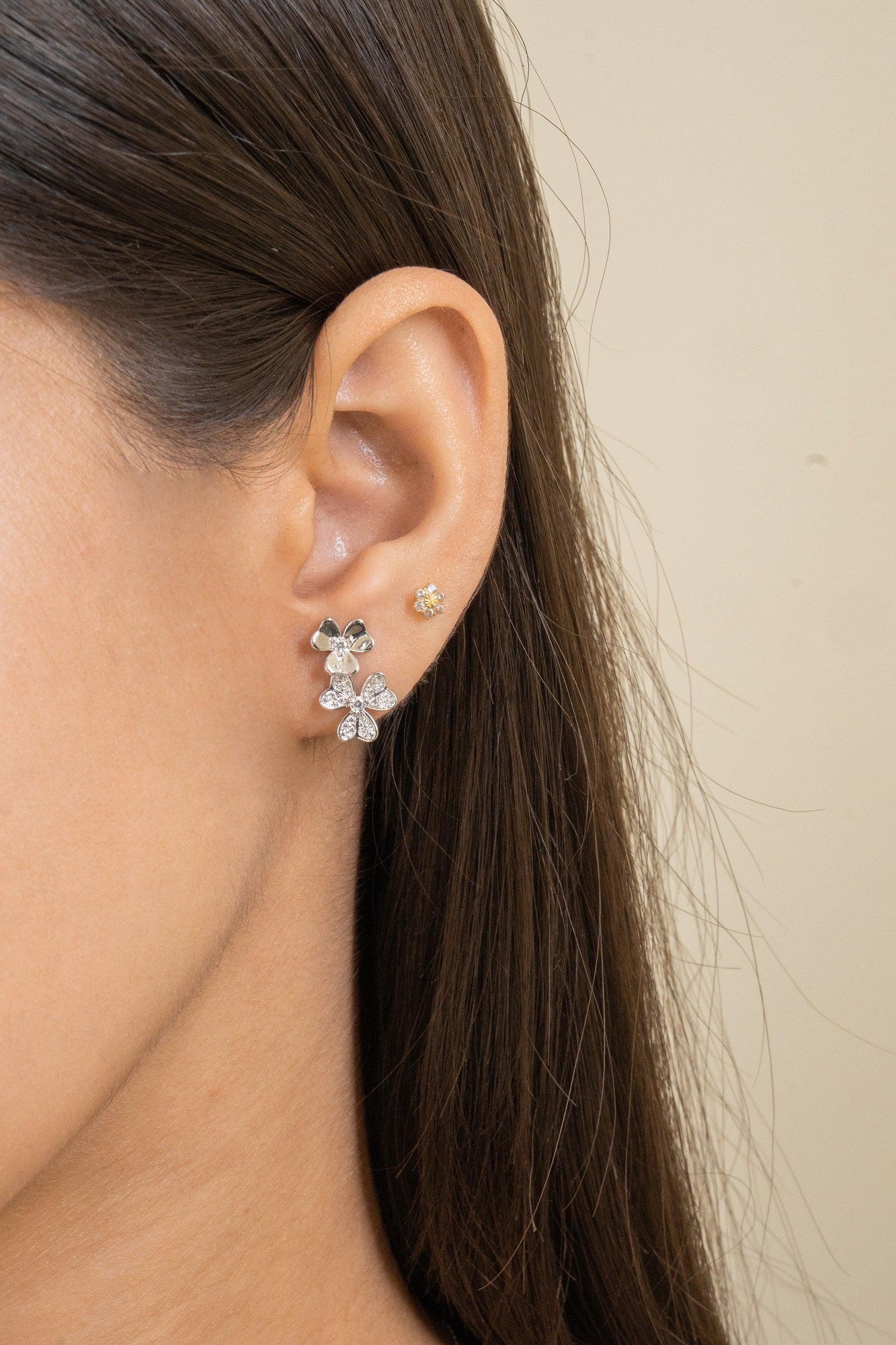 Petal Link Sterling Silver Pendant Set